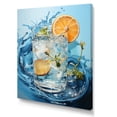 thumbnail image 2 of Designart "Crystal Tonic Waves of Cocktails" Food & Beverage Canvas Wall Art - Traditional Orange Cocktails Hallway Wall Art Decor, 2 of 6