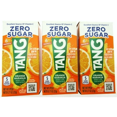 TANG Orange Naranja Packets  Sugar Free  New Look  Drink Mix  Lot of 3
