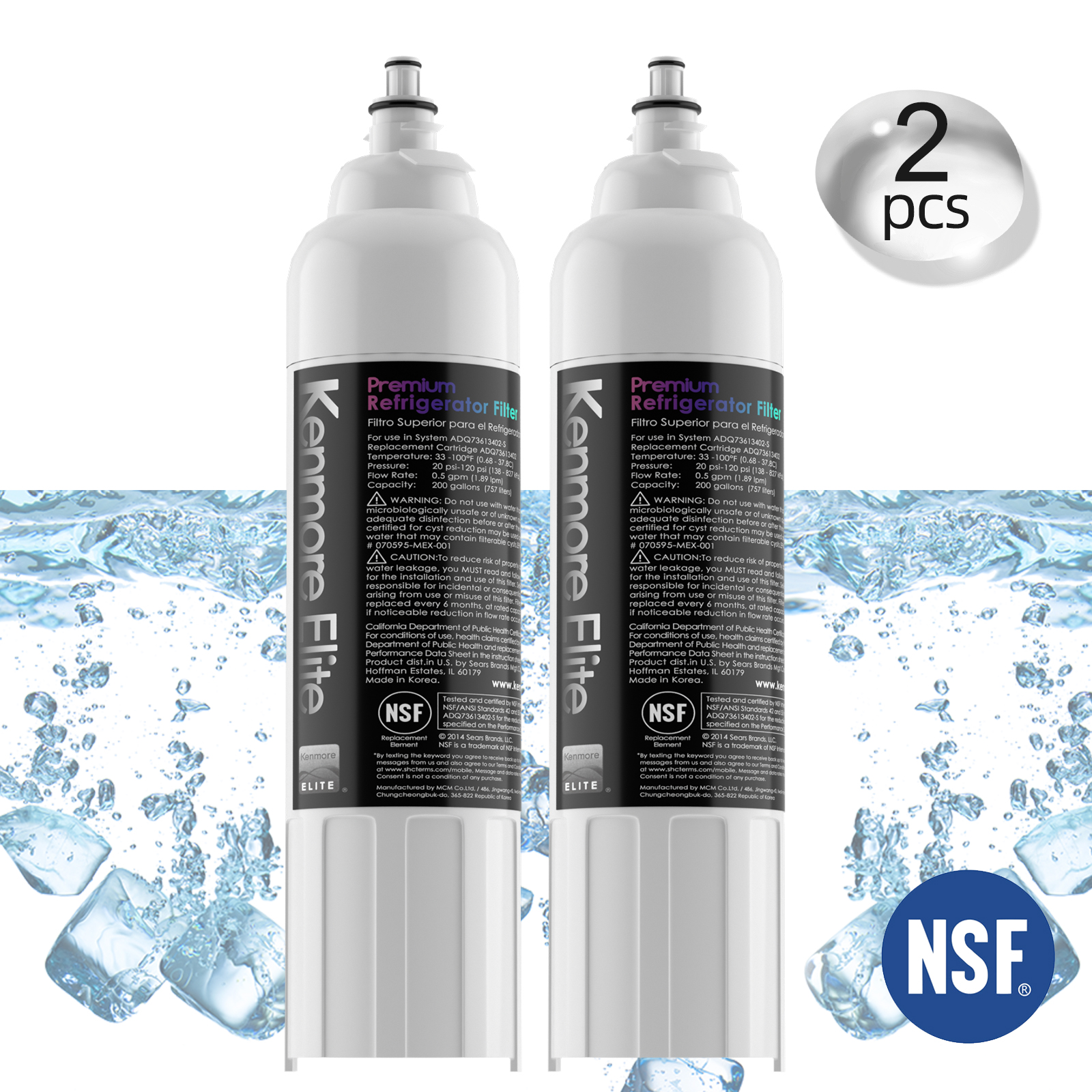 Kenmore 9490 Refrigerator Water Filter, Compatible with LT800P