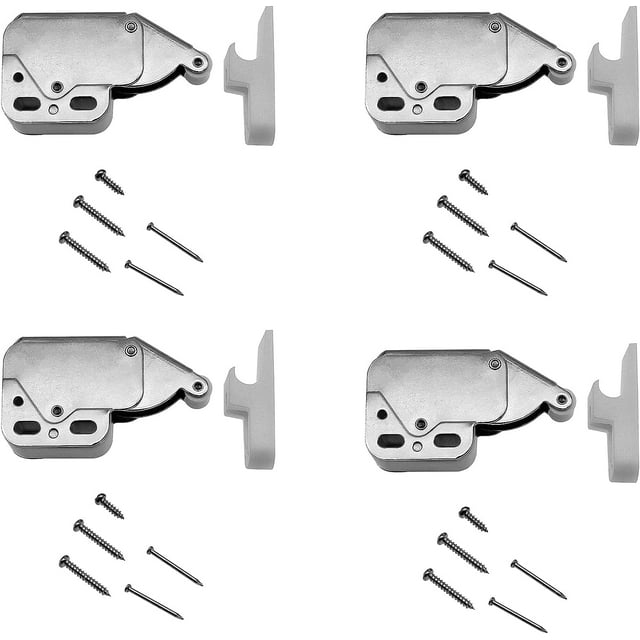EcoNesxp pcs. Système de Verrouillage à Ressort Automatique. Verrouillage Tactile à Pression. Verrouillage à Ressort Autobloquant. Adapté pour Loquet de Pointe. Porte d'Armoire. Verrou de Sécurité pour Meubles. 4 Pcs. Système de Verrouillage à Ressort Automatique. t à Pression