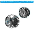 thumbnail image 3 of Uxcell 8mm Rhinestone European Beads, European Large Hole Crystal Charm Beads for DIY Jewelry Making, Dark Gray 20Pcs, 3 of 4