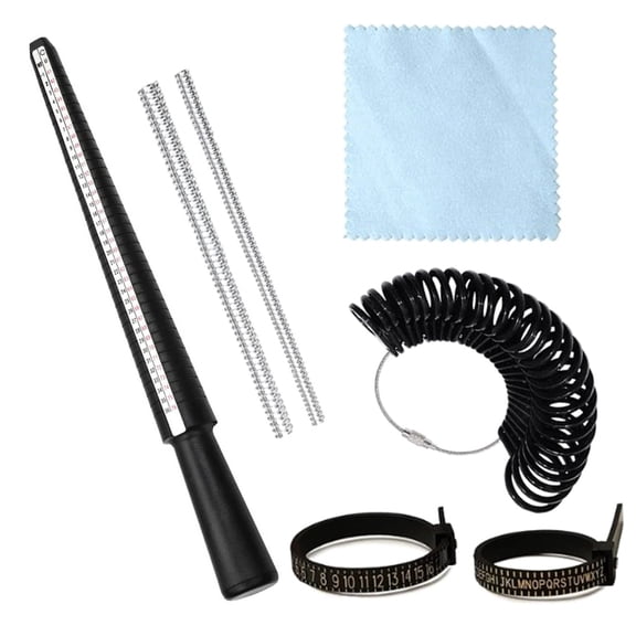 3/4/6/7Pcs Rings Sizer Measuring Tool Rings Mandrel Measurement Size Metal Rings