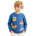 thumbnail image 3 of Bjutir Fall T Shirts For Boys Toddler Cartoon Car Print Long Sleeve Crew Neck Tops Comfort Soft Kids Daily Wear Tees Size 12 Months-7 Years, 3 of 9
