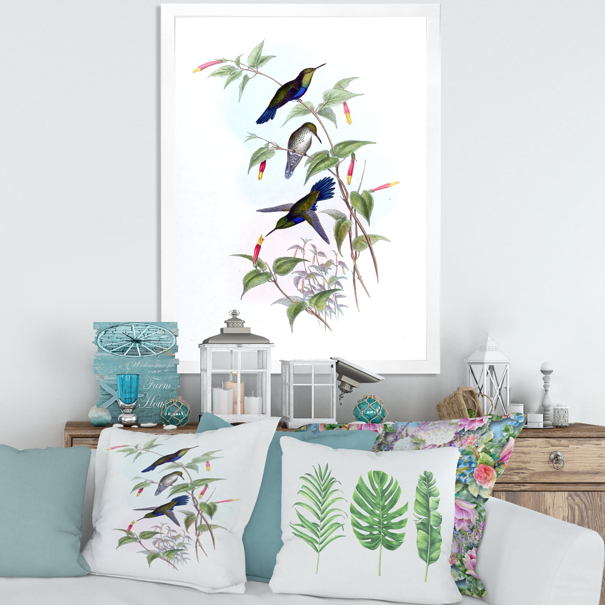 Designart 'Ancient Hummingbird I' Traditional Framed Art Print