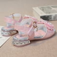thumbnail image 4 of NOKIO Little Girls' Modern Sandals Children'S Trendy Sandals Children Shoes Fashion Thick Soles With Diamond Butterfly Sandals Summer Open Toe Student Dance Princess Shoes, 4 of 5