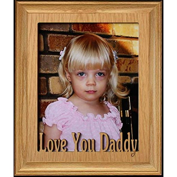 8x10 Love You Daddy Portrait Photo Laser Name Frame Gift Dad From Daughter Son Lightmedium Walmart Com Walmart Com