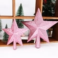 thumbnail image 3 of Estrella superior de árbol de Navidad, decoraciones de Feliz Navidad para el hogar, polvo dorado brillante, estrella de cinco puntas, adorno de Año Nuevo, 15/20cm, 3 of 4