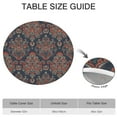 thumbnail image 2 of Paisley Tablecloth Vintage Retro Floral Pattern Waterproof Round Cover with Elastic Fit and Durable Backing, 2 of 2