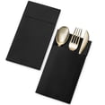 thumbnail image 4 of 50PCS Disposable Dinner Napkins with Built-in Flatware Pocket,Prefolded Cloth Like Paper Napkins for Wedding Party, 4 of 5