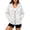 White, variant on Bovxnpu Womens Zip Up Hoodies Oversized Sweatshirts Zip Up Hooded Sweatshirt Long Sleeve Loose Jacket Fall Outfits