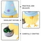 thumbnail image 3 of KAKOWELY Pollo de peluche, juguete de peluche, decoración para fiestas de Pascua y mesas de primavera, pollito amarillo pequeño, decoración de huevos de Pascua, color azul cielo., 3 of 5
