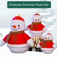 thumbnail image 4 of Stuffed Doll Embroidery Eyes Funny Expression 3D Scarf Snowman Stuffed Toy for Home, 4 of 8
