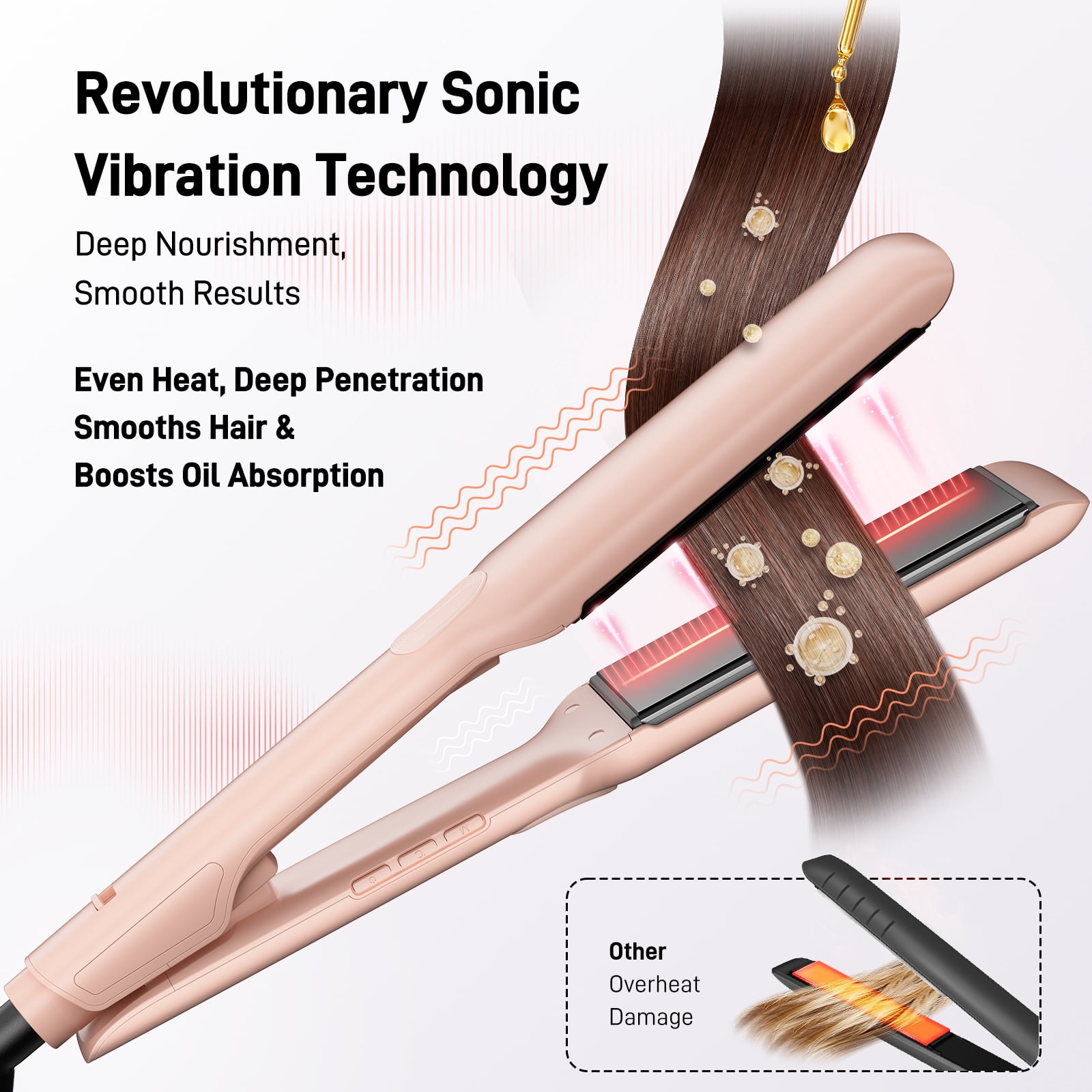 1.75" Ceramic Infrared Ionic Flat Iron Hair Straightener