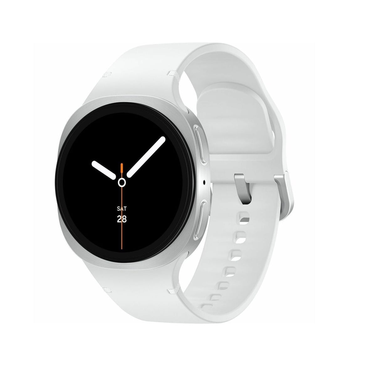 Restored Samsung Galaxy Watch8 40mm LTE Smart Watch, Silver, White Band (Refurbished)