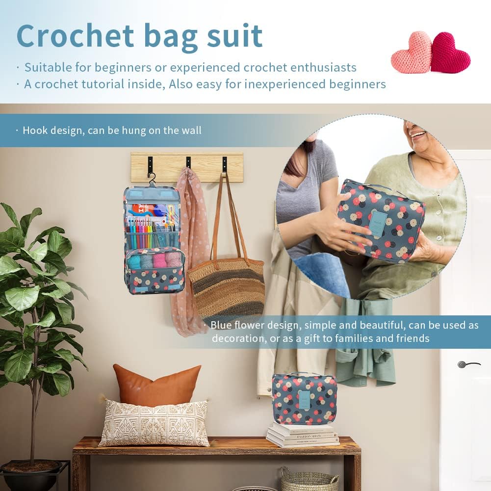 Wiher Crochet Kit for Beginners, 130-Piece Complete Set photo 6