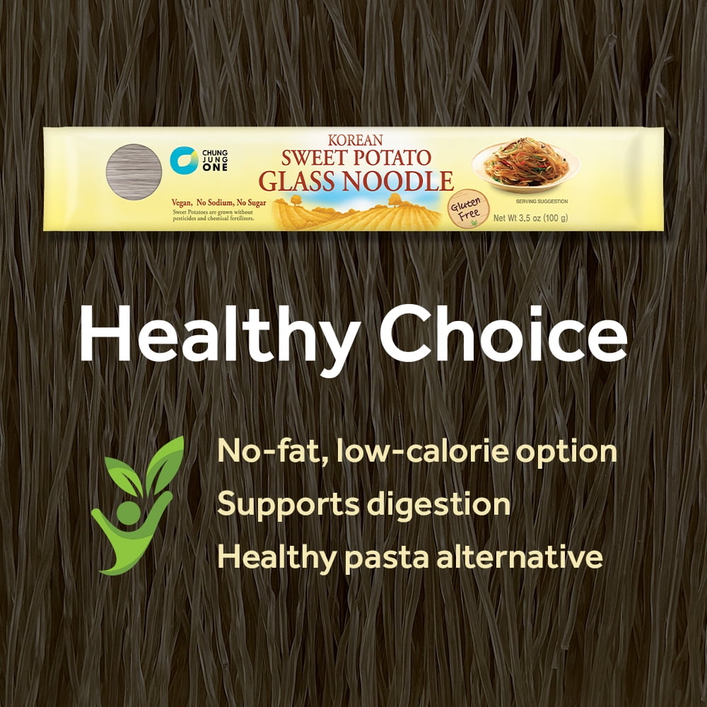 Chung Jung One O'Food Organic Glass Noodles 12 Pack, Gluten-Free Korean Sweet Potato Noodles, Vegan, No Sodium, No Sugar, Rice and Pasta Alternative