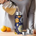 thumbnail image 4 of 20 Oz Pioneer Flower Coffee Tumbler Double Wall Insulated Stainless Steel Water Bottle | Metal Reusable Thermoses Flask with Cup Cap | Leak & Sweat Proof with Anti-Dust Lid, 4 of 7