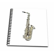 3dRose Saxophone - Mini Notepad, 4 by 4-inch