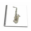 3dRose Saxophone - Mini Notepad, 4 by 4-inch