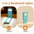 thumbnail image 2 of DAYBETTER 1 Pack Rechargeable Clip Bookmark Reading Light, Eye-Friendly LED with 3 Color Temperatures, Type-C Charging for Book Lovers, Children & Travelers, Blue, 2 of 6