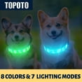 TOPOTO LED Dog Collar Rechargeable Glowing Collar for Medium Dogs