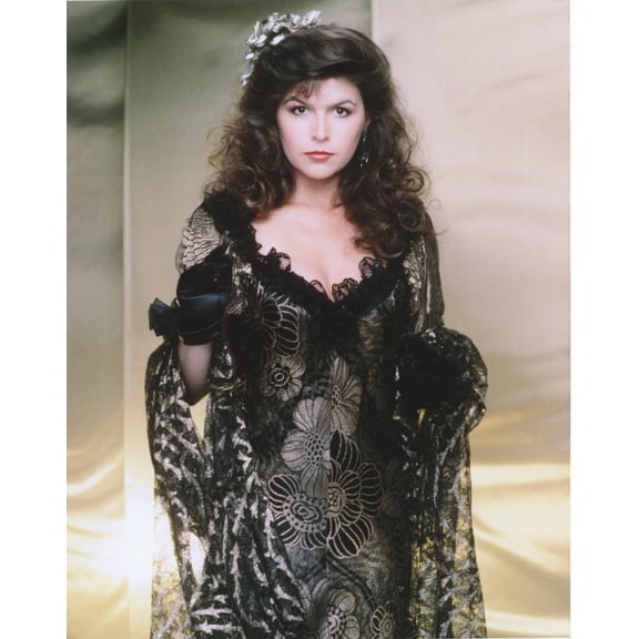Finola Hughes posed in Black Gown Photo Print (24 x 30)