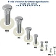 thumbnail image 5 of 500 pieces plastic washers nylon flat washers M2 / M2.5 / M3 / M4 / M5 / M6 / M8 / M10 White sealing washer for industrial fasteners, 5 of 7