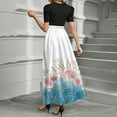 thumbnail image 2 of NAMTYQX Dresses for Women 2025 High Waist Maxi Dresses Short Sleeve V Neck Hawaii Shirt Dresses for Women Sky Blue Size M, 2 of 3
