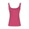 thumbnail image 7 of Fartey Plus Size Yoga Tank Tops for Women 2025 Summer U Neck Sleeveless Shirt Fashion Solid Color Ribbed Knit Tanks Soft Stretch Workout Camisoles Hot Pink XXXXXL, 7 of 7
