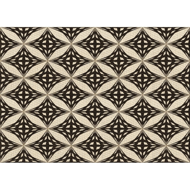 Ahgly Company Tapis d'Intérieur Lavables en Machine Rectangle Transitionnel Zone Grise de Minuit, 5' x 8'