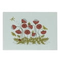 thumbnail image 1 of Floral Cutting Board, Poppies Dragonflies Butterflies Ladybug, Decorative Tempered Glass Cutting and Serving Board, in 3 Sizes, by Ambesonne, 1 of 2