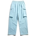 thumbnail image 4 of CONZONE Mens Baggy Cargo Pants Wide Leg Hiking Pants for Men Trendy Elastic Waist Graphic Outdoor Joggers Pant With Pockets, 4 of 9