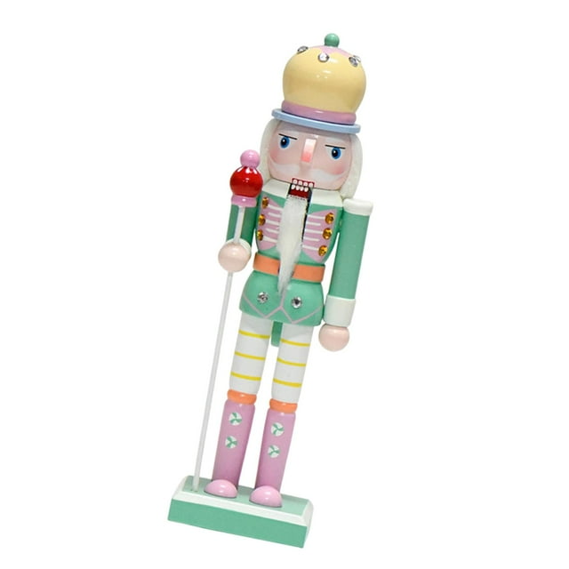 GUOOL Nutcracker Figurine Craft Christmas Decoration for Christmas Tree Shelf Home Green