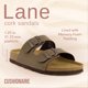 thumbnail image 2 of Sandals CUSHIONAIRE Lane - Plantilla de corcho para mujer, color marrón, talla 8, 2 of 8