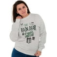thumbnail image 3 of Christmas Make It Rain Dear Santa Unisex Plus Fleece Graphic Sweatshirt Brisco Brands 3X, 3 of 5