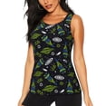 thumbnail image 2 of Picia Space Rockets Pattern Women's Workout Tank Top,Breathable Activewear,Slim Fit Athletic Top,Versatile Workout Moisture-wicking top-Medium, 2 of 9
