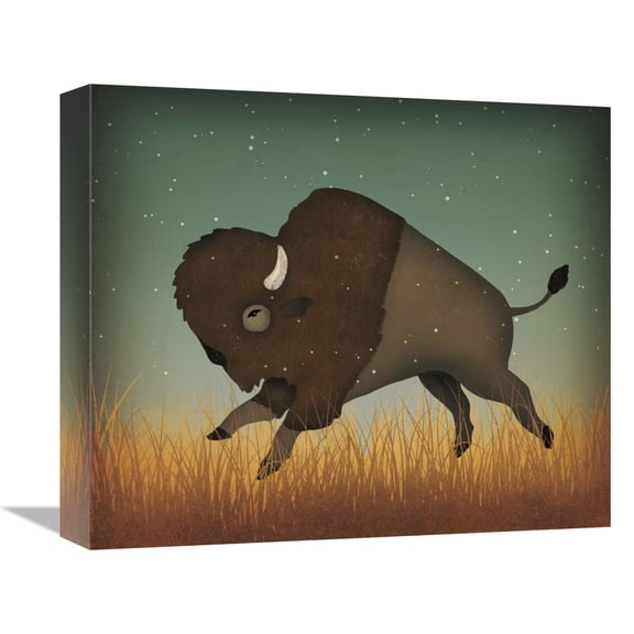 Global Gallery's 'Buffalo Bison II' By Ryan Fowler Stretched Canvas Wall Art