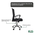 thumbnail image 4 of Silla Ejecutiva Tapizado Mesh Ergonomica Escritorio Oficina KingsHouse by Kingsman 300179, 4 of 8