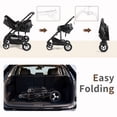 thumbnail image 6 of AILEEKISS 3-in-1 Convertible Baby Stroller with Big Seat and Adjustable Canopy, 24 Pounds, Black, 6 of 13