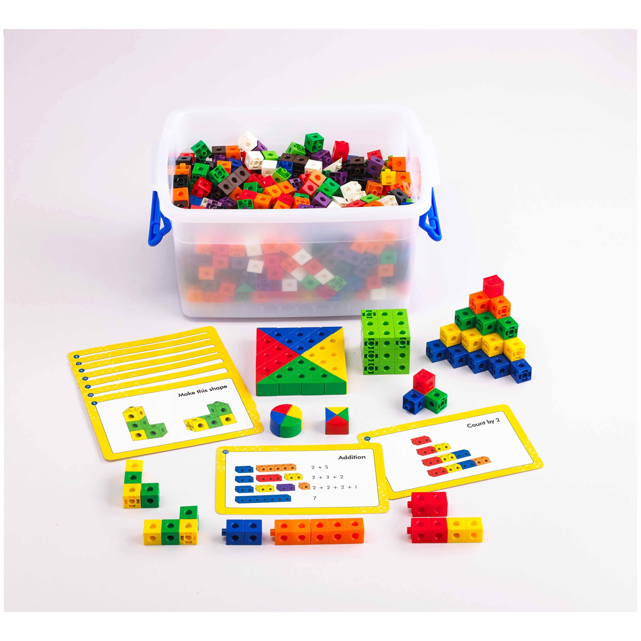 edxeducation Linking Cubes Classroom Set - 500 Construction Blocks in 10 Colors