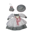 thumbnail image 4 of 1/3 Ceramic Doll Dress Vestido Flexibilidad para niños Coordinación de regalos de cumpleaños Linda muñeca para muñecas para muñecas de 60 cm-65 cm Gris, 4 of 7