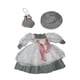 thumbnail image 4 of Vestido para muñeca de niña a escala 1/3, disfraz, accesorios para muñecas, decoración, educativo, suave, para fotos. Gris, 4 of 8