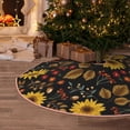 thumbnail image 4 of Salouo Sunflowers Leaves Christmas Tree Skirt 48" Farmhouse Christmas Decorations Snowman Xmas Tree Skirt Tree Mat for Holiday Party Decor, 4 of 8