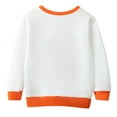 thumbnail image 4 of HILEELANG Toddler Boys Girls（12M-7T) WhitePumpkin Sweatshirt – Halloween & Thanksgiving Pullover Tops for Boys Girls, Cute Autumn Outfit, Sizes 12M, 4 of 7