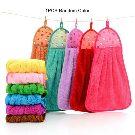 Hook Coral Fleece Towel Fashion Hanging Towel Absorbent Towel