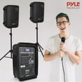 thumbnail image 4 of Pyle Stage & Studio 8 Inch Bluetooth PA Loud Speaker, 8 Channel Audio Mixer, 4 of 11
