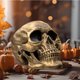 thumbnail image 1 of Uuiauoio Resin Skull, Human Head Model for Home Decoration, Halloween Statue, Skull Model for Bookshelf and Desktop, Skeleton Head Halloween Skull Artwork Decoration, 1 of 6