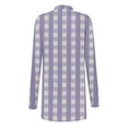 thumbnail image 4 of Guieoi Jackets for Women Clearance under $10.00 Women's Casual Long-sleeved Plaid Printed Cardigan Jacket Purple Black*Friday/Cyber*Monday Clearance, 4 of 6