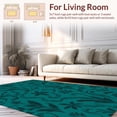 thumbnail image 2 of ODIKA 2'x3' Machine Washable Non-Slip Area Rug, Venomous Bloom Floral Serpent High Traffic Rug, Blue, 295215, 2 of 7