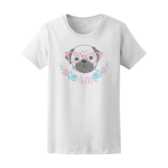 Cute French Bulldog Hello Tee Women's -Image by Shutterstock